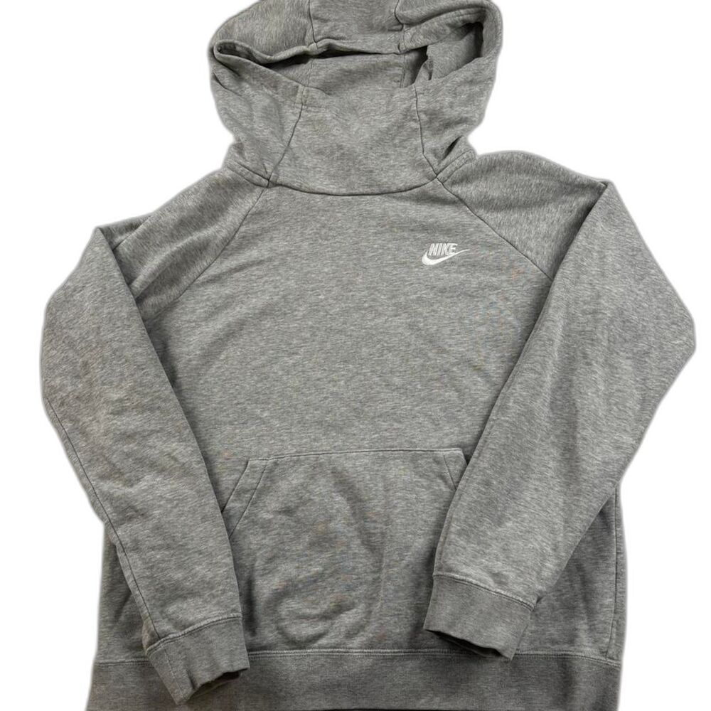 Nike Women’s Gray Cowl Neck Hoodie Size S Pullover Cozy Athleisure Sweatshirt
